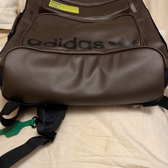 Adidas Stan Smith faux leather laptop backpack